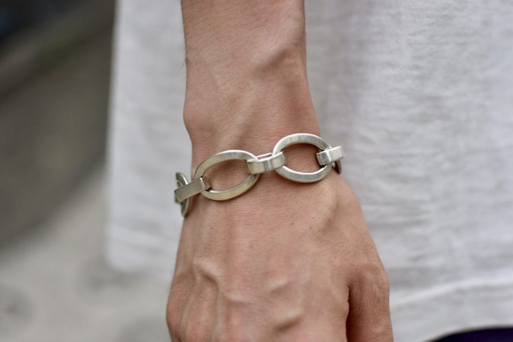 VINTAGE SILVER ACCESSORY Vol.1 】 “ Chain bracelet Made in FRANCE 
