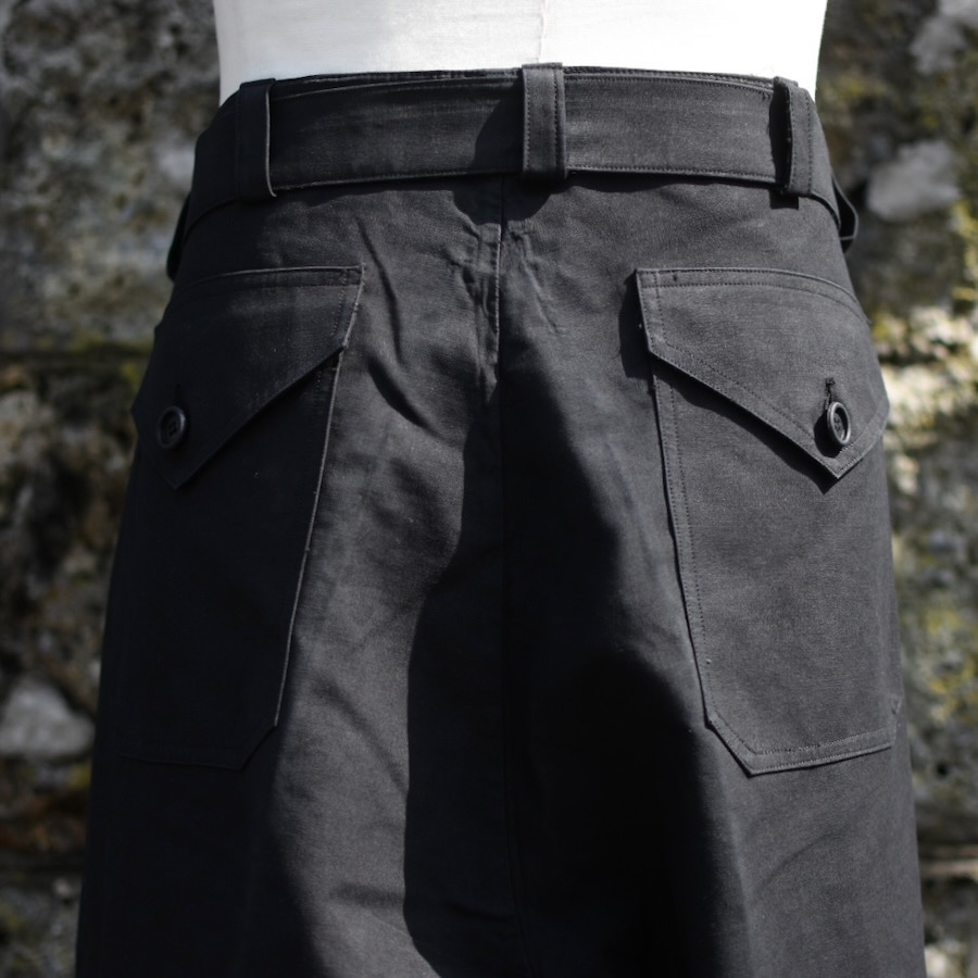 50's Italian Military Trousers 後染めblack